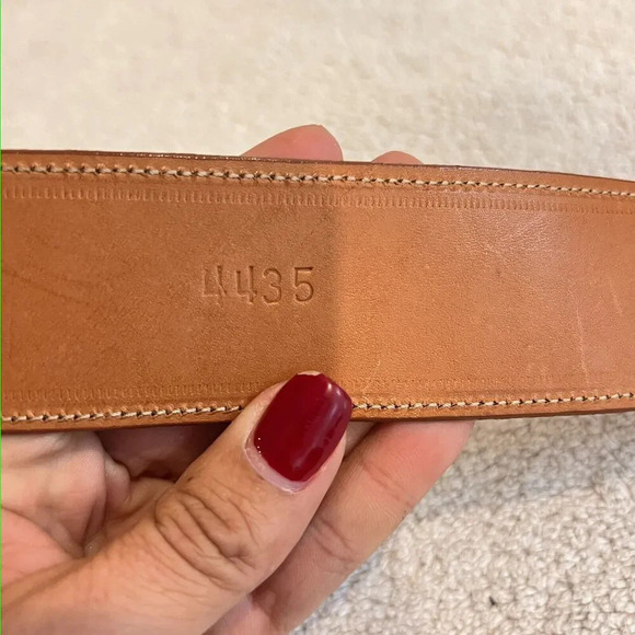 Zele' Brown Leather Belt 30 Med Cowhide Brass Circle Buckle 2" Wide Boho Classic - Picture 7 of 11